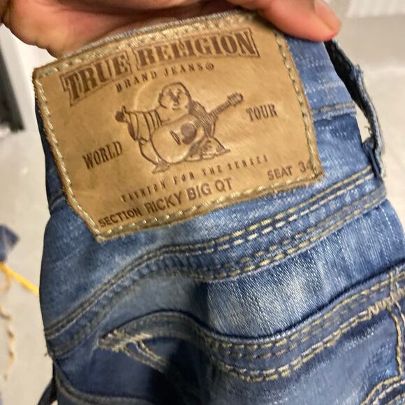 y2k true religion bootcut Jeans 34x34 - Picture 4 of 6